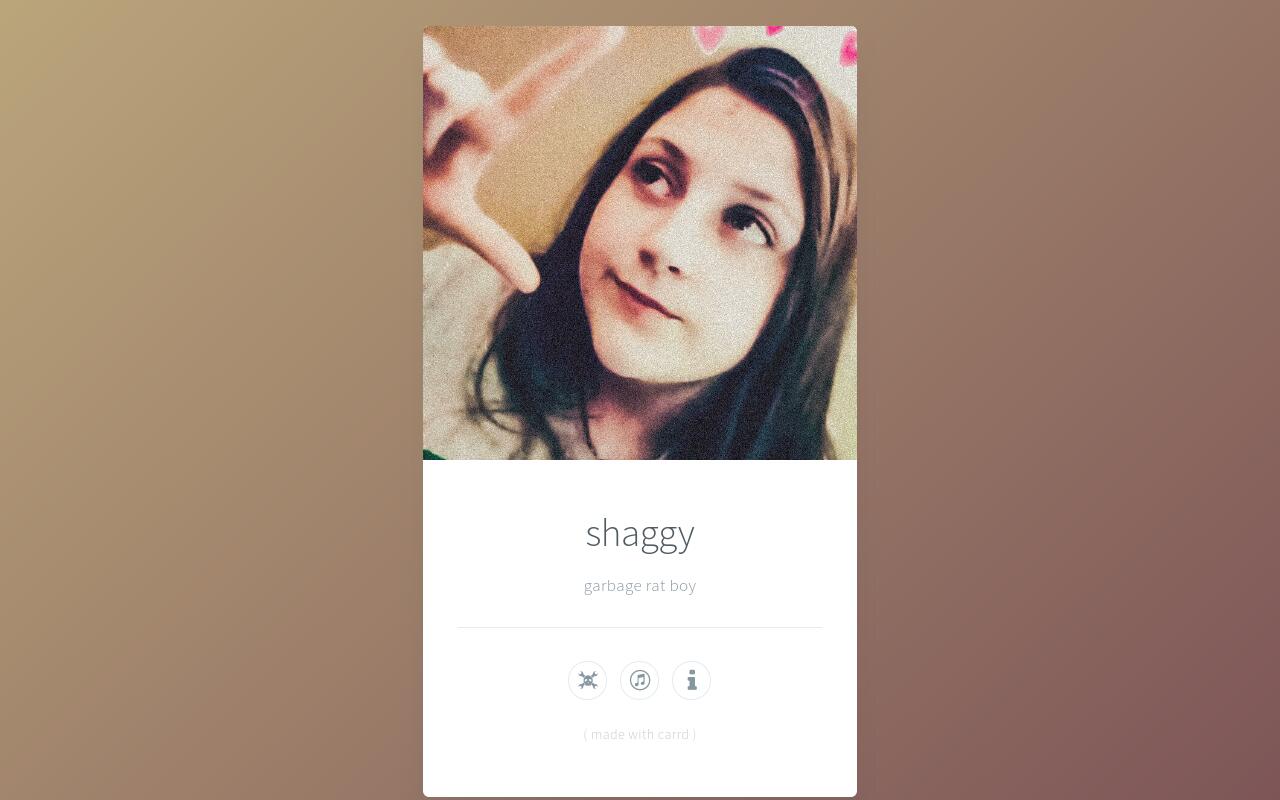 Carrd profile picture for @shaggy